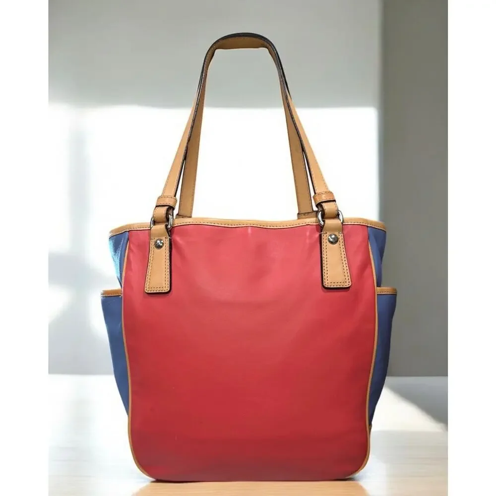Coach F23683 Park Color Block Tote Bag
